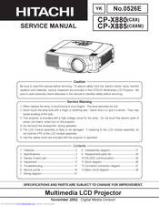 Hitachi CP-X880 Service Manual