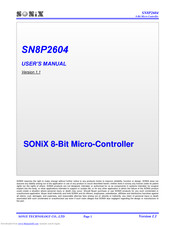 Sonix SN8P2604 User Manual