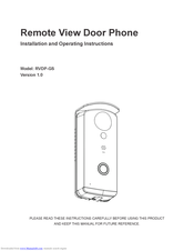 ibood RVDP-GS Installation And Operating Instructions Manual