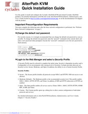 Cyclades AlterPath KVM Quick Installation Manual