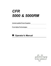 Alpha CFR 5000RM Operator's Manual
