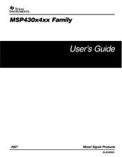 Texas Instruments MSP430x4xx Family User Manual