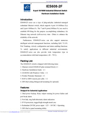 3One data IES608-2F Hardware Installation Manual