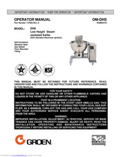 Groen OM-DHS Operator's Manual