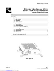 ADC Digivance ICS 1900 Installation Instructions Manual