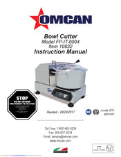 Omcan 10832 Instruction Manual