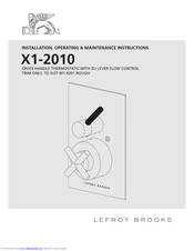 Lefroy Brooks X1-2010 Installation, Operating And Maintanance Instructions