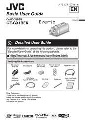 JVC GZ-GX1BEK Basic User's Manual