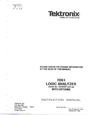 Tektronix 7D01 Instruction Manual