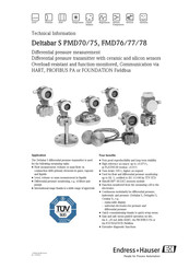 Endress+Hauser Deltabar S FMD 76 Technical Information