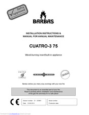 barbas CUATRO-3 75 Installation Instructions & Manual For Annual Maintenance