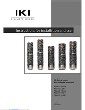 IKI Pillar IKI 9 kW Instructions For Installation And Use Manual