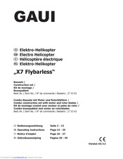 Gaui X7 Flybarless Operating Instructions Manual