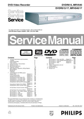 Philips DVDR615/17 Service Manual