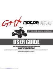 GMX MOTORBIKES GMX 125 SPORTZILLA X User Manual