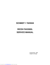 Ricoh FAX2000L Service Manual