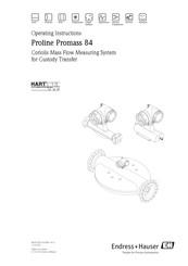 Endress+Hauser Proline Promass 84 Operating Instructions Manual