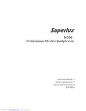 Superlux HD661 Instruction Manual