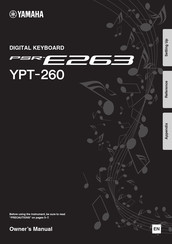 Yamaha PSR-E263 Owner's Manual