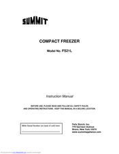 Summit FS21L Compact Freezer