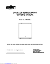 Summit FFAR25L7 Owner's Manual