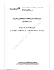 C-motech CMU-300 User Manual