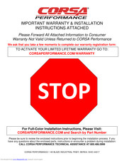 Corsa Performance 14837BLK Manual