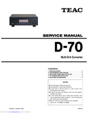 Teac D-70 Service Manual