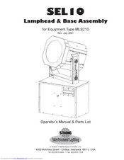 Strong Entertainment Lighting SEL10 Operator's Manual & Parts List