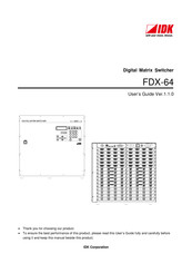 IDK FDX-64 User Manual