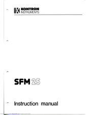 Kontron SFM25 Instruction Manual