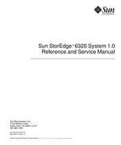 Sun Microsystems StorEdge 6320 System 1.0 Reference And Service Manual