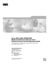 Cisco ONS 15454 Software Feature And Configuration Manual