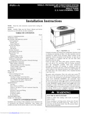 Payne PA5GXXA series Installation Instruction