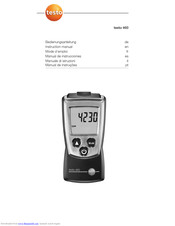 TESTO 460 Instruction Manual