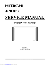 Hitachi 42PD380TA Service Manual
