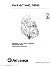 Advance acoustic VacRide 3400 Instructions For Use Manual
