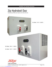 Zip Hydroboil Duo 320111 Installation & Operating Instructions Manual