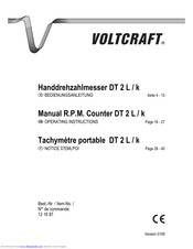 VOLTCRAFT DT 2 L / k Operating Instructions Manual