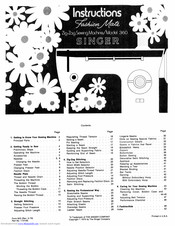 Singer 360 Instructions Manual