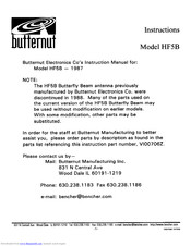 Butternut HF5B Instructions Manual