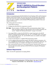ZiLOG Z8 GP ZGP323 User Manual