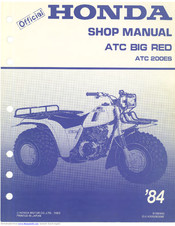 Honda ATC 200ES1984 Shop Manual