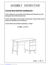 ID USA 151072 Assembly Instruction Manual