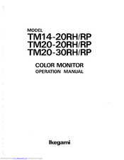 Ikegami TM14-20RP Operation Manual