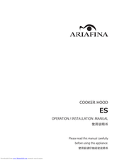 Ariafina GS-900 Operation & Installation Manual
