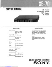 Sony XE-70 Service Manual