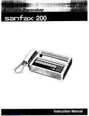 Sanyo Sanfax 200 Instruction Manual