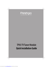 Prestigio TP03 Quick Installation Manual