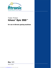 Atronic Ithaca Epic 950 User Manual